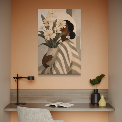 Cuadro decorativo canvas Floral Muse