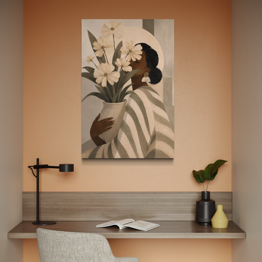 Cuadro decorativo canvas Floral Muse