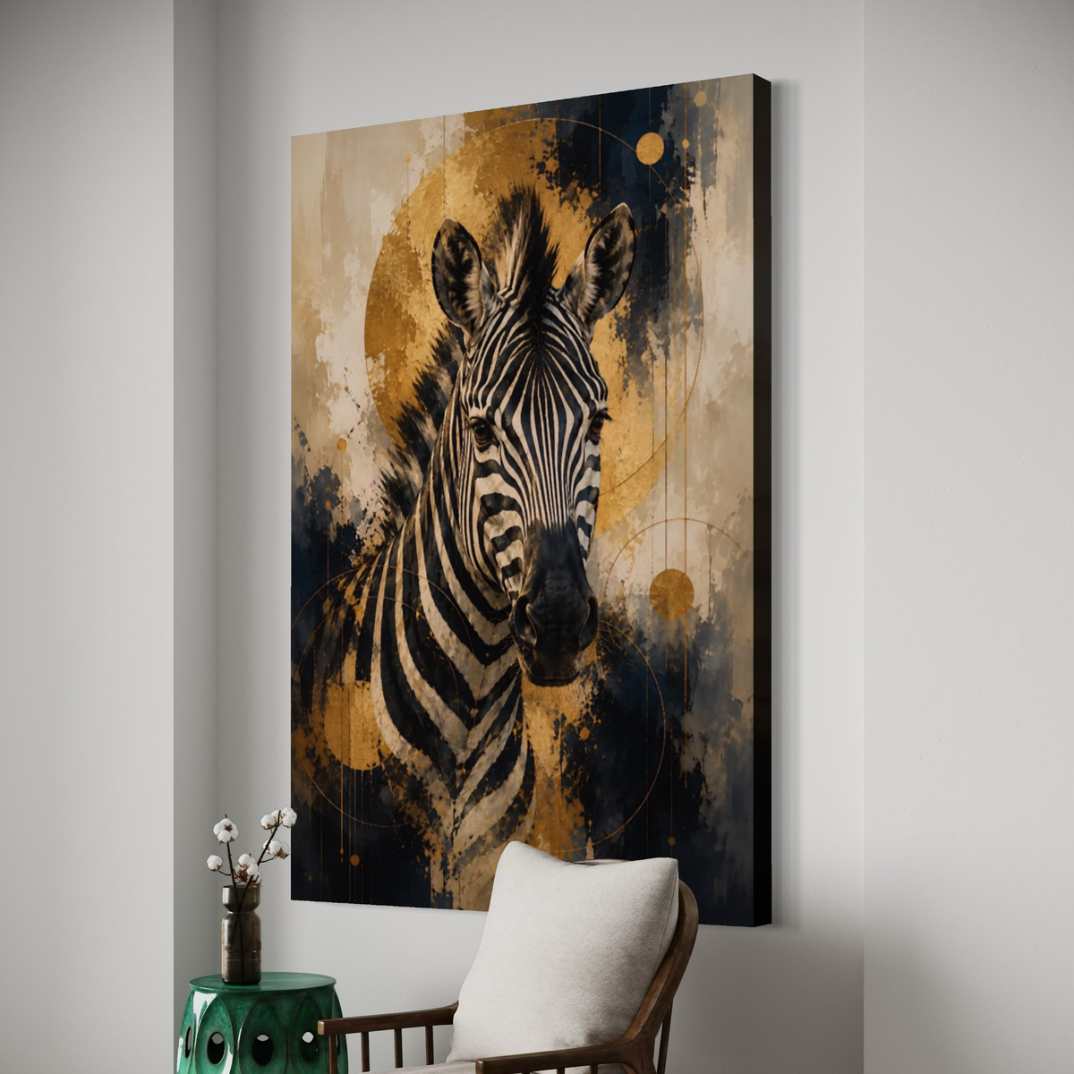 Cuadro decorativo canvas Zebra 008