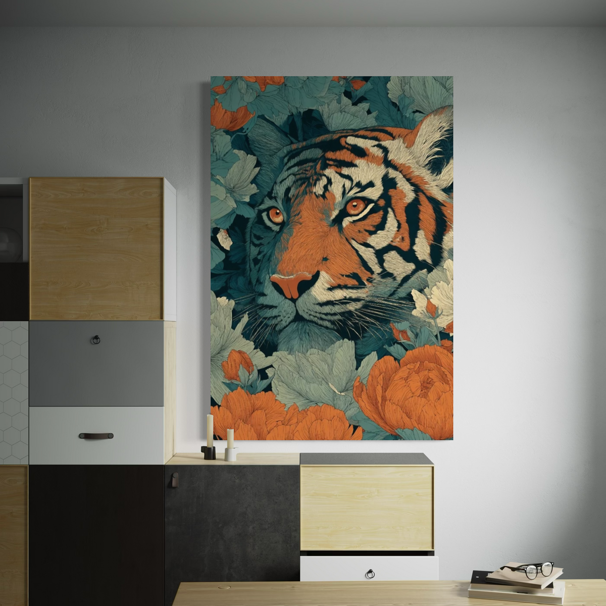 Cuadro decorativo canvas Tigre 021
