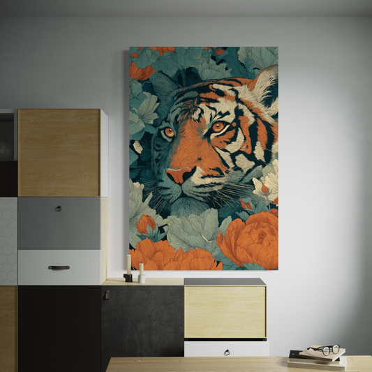 Cuadro decorativo canvas Tigre 021