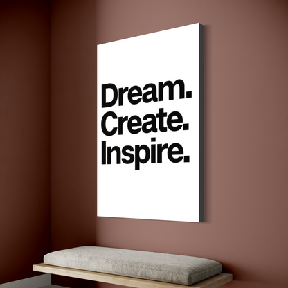 Cuadro decorativo canvas Dream, create, inspire