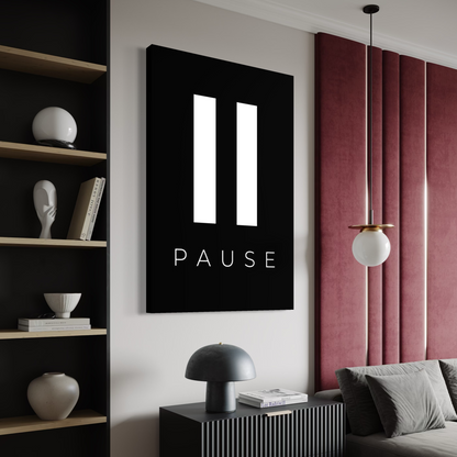 Cuadro decorativo canvas Pause