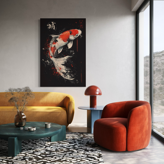 Cuadro decorativo canvas Pez Koi 002