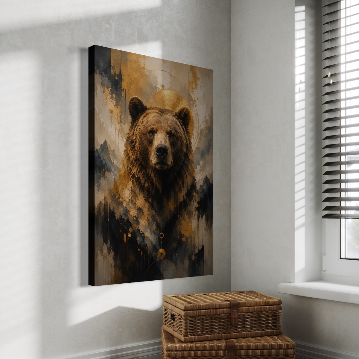 Cuadro decorativo canvas Oso 017