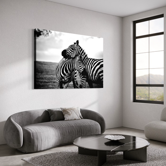 Cuadro decorativo canvas Zebras 001