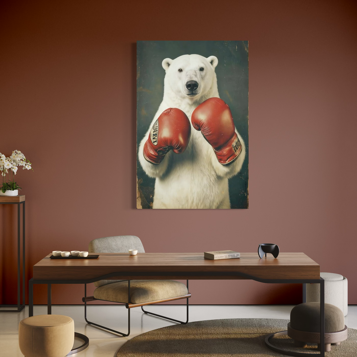 Cuadro decorativo canvas Oso Polar 005