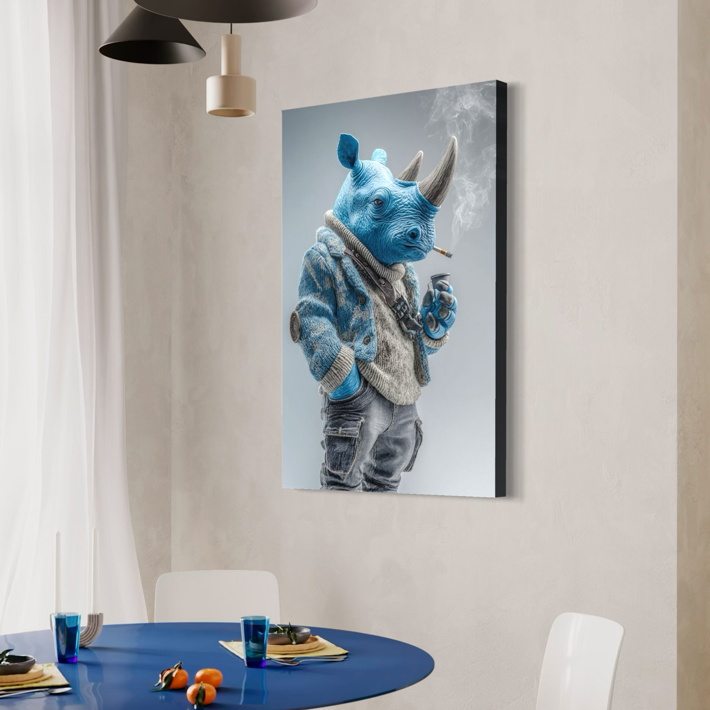Cuadro decorativo canvas Rinoceronte 006