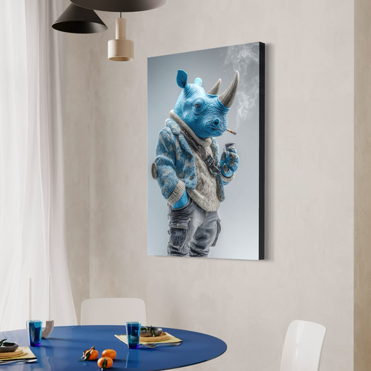 Cuadro decorativo canvas Rinoceronte 006