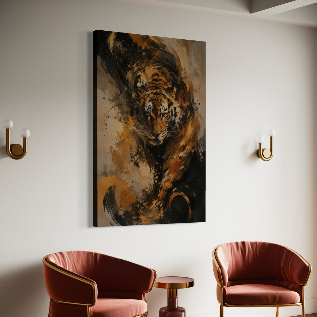Cuadro decorativo canvas Tigre 020