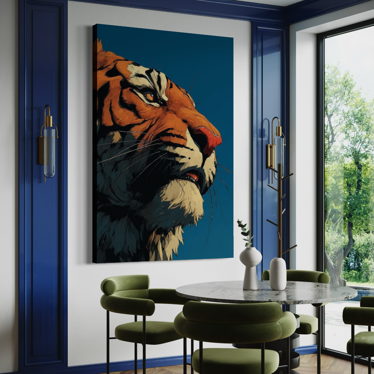 Cuadro decorativo canvas Tigre 022