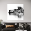 Cuadro decorativo canvas Zebra 004