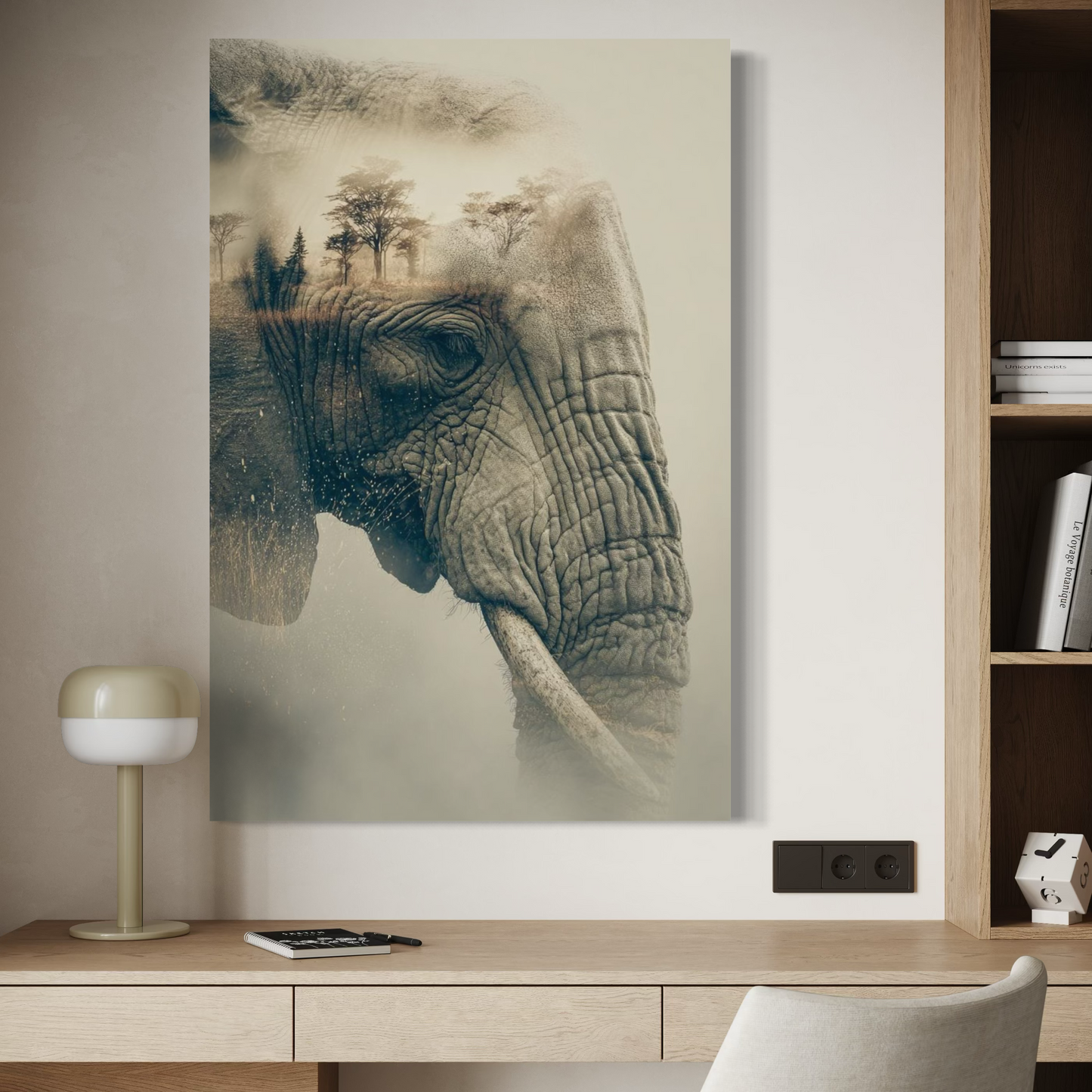 Cuadro decorativo canvas Elefante 013