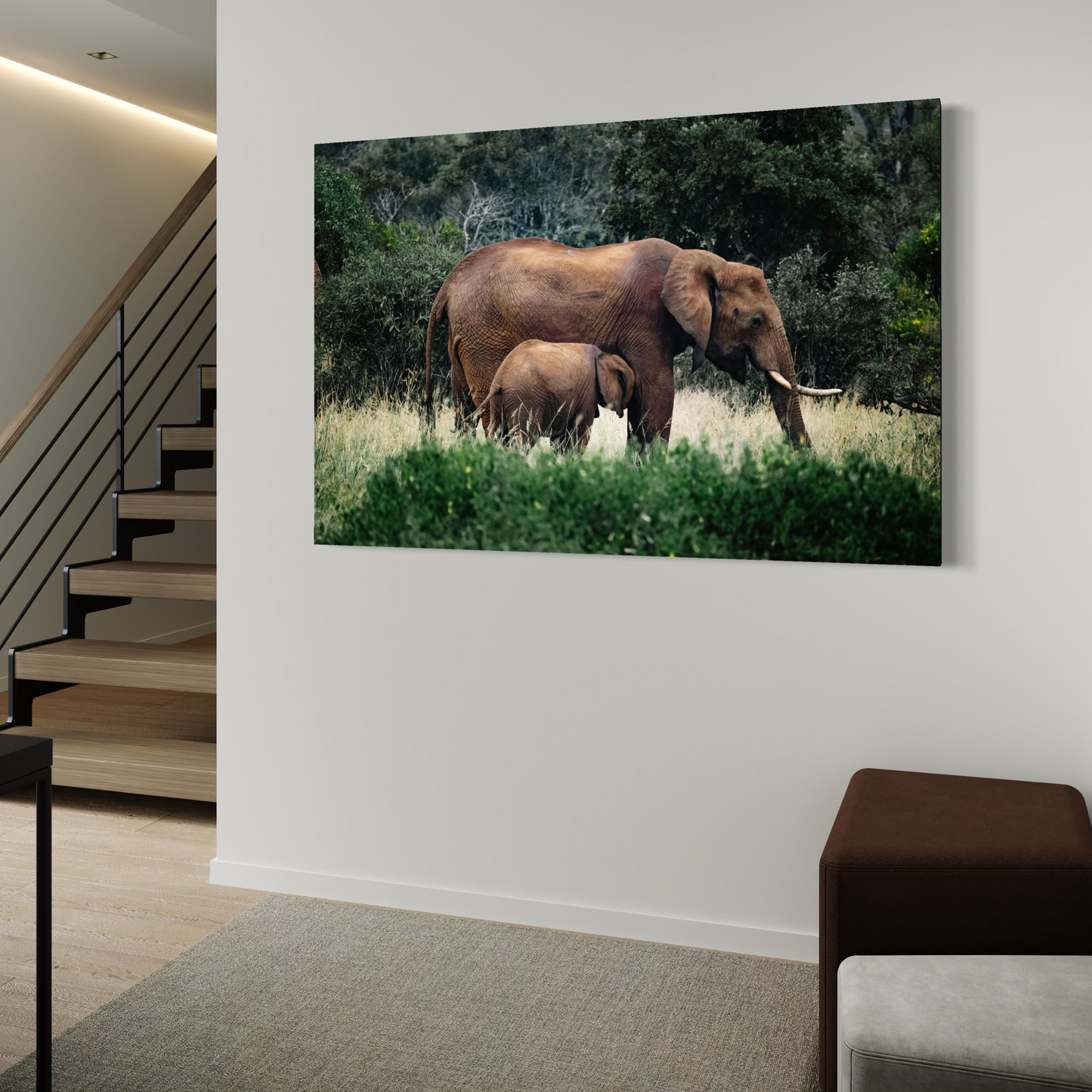 Cuadro decorativo canvas Elefantes 014