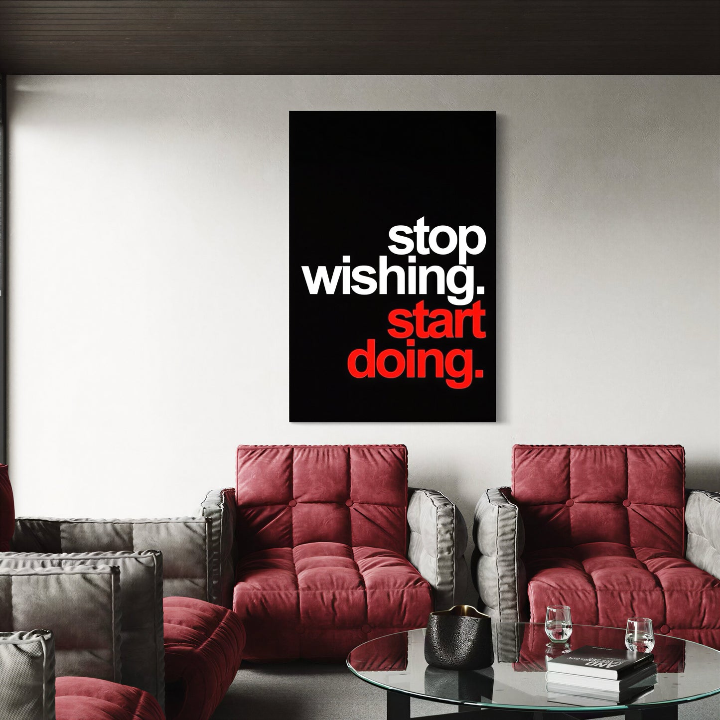 Cuadro decorativo canvas Stop wishing start doing