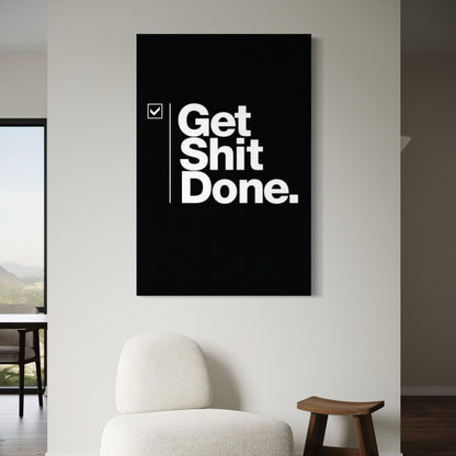 Cuadro decorativo canvas Get shit done